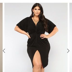 Fashion Nova Black Knot Dress